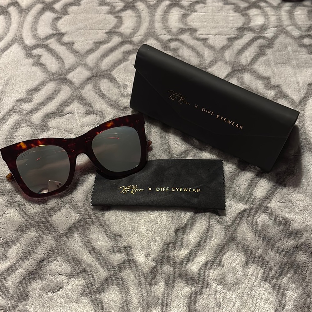 DIFF Eyewear Tortoise Kate Brown Sunglasses